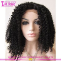 Prix ​​usine court cheveux humains Kinky Curly Lace Front Perruques